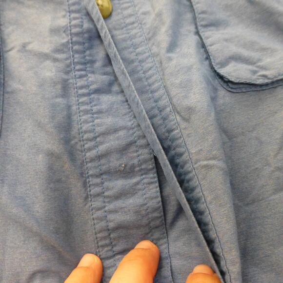 Exofficio Shirt Mens XL Button Up Vented Blue Pockets Long Sleeve Fishing - Picture 5 of 12